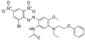 N-[2-[(2-bromo-4,6-dinitrophenyl)azo]-5-[ethyl(2-phenoxyethyl)amino]-4-methoxyphenyl]acetamide CAS#: 84145-45-9