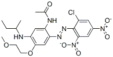 N-[2-[(2-chloro-4,6-dinitrophenyl)azo]-4-(2-methoxyethoxy)-5-[(1-methylpropyl)amino]phenyl]acetamide CAS#: 85605-01-2