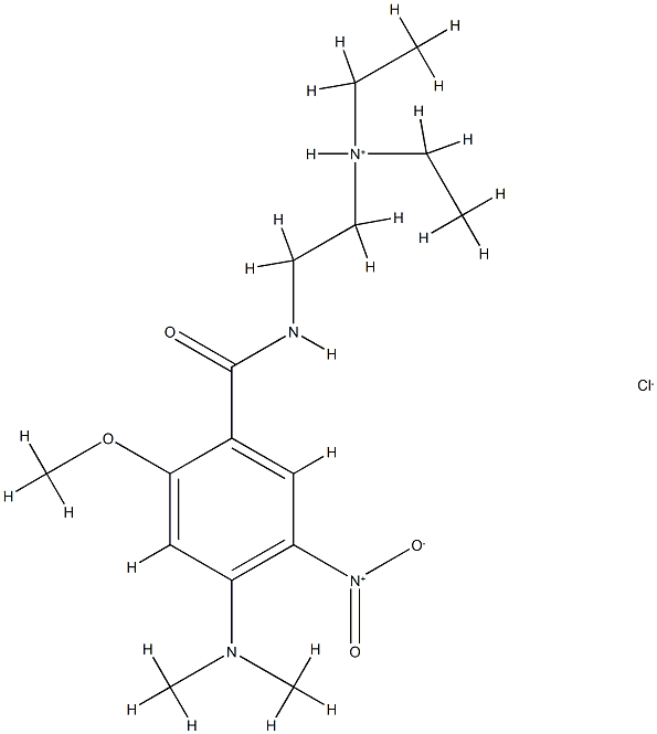 N-[2-(Diethylamino)ethyl]-4-(dimethylamino)-2-methoxy-5-nitrobenzaminde chlorohydrate CAS#: 89591-51-5