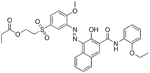 N-(2-ethoxyphenyl)-3-hydroxy-4-[[2-methoxy-5-[[2-(1-oxopropoxy)ethyl]sulphonyl]phenyl]azo]naphthalene-2-carboxamide CAS#: 85959-50-8