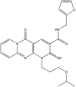 N-(2-furylmethyl)-2-imino-1-(3-isopropoxypropyl)-5-oxo-1,5-dihydro-2H-dipyrido[1,2-a:2,3-d]pyrimidine-3-carboxamide CAS#: 840499-70-9