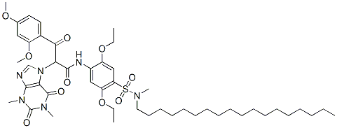 N-[2,5-diethoxy-4-[(methyloctadecylamino)sulphonyl]phenyl]-alpha-(2,4-dimethoxybenzoyl)-1,2,3,6-tetrahydro-1,3-dimethyl-2,6-dioxo-7H-purine-7-acetamide CAS#: 85099-39-4