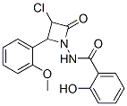 N-[3-chloro-2-(2-methoxyphenyl)-4-oxo-azetidin-1-yl]-2-hydroxy-benzami de CAS#: 87444-09-5