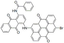 N-[4-[(10-bromo-6,12-dihydro-6,12-dioxodibenzo[def,mno]chrysen-4-yl)amino]-9,10-dihydro-9,10-dioxo-1-anthryl]benzamide CAS#: 83721-58-8