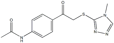 N-(4-(2-((4-methyl-4H-1,2,4-triazol-3-yl)thio)acetyl)phenyl)acetamide CAS#: 825596-45-0