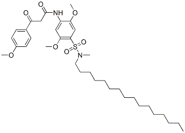 N-[4-(N-hexadecyl-N-methylsulphamoyl)-2,5-dimethoxyphenyl]-3-(p-methoxyphenyl)-3-oxopropionamide CAS#: 84100-62-9
