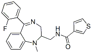 N-[[5-(2-fluorophenyl)-2,3-dihydro-1-methyl-1H-1,4-benzodiazepin-2-yl]methyl]thiophene-3-carboxamide CAS#: 83386-35-0