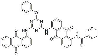 N-[5-[[4-[(9,10-dihydro-9,10-dioxo-1-anthryl)amino]-6-phenoxy-1,3,5-triazin-2-yl]amino]-9,10-dihydro-9,10-dioxo-1-anthryl]benzamide CAS#: 83949-92-2