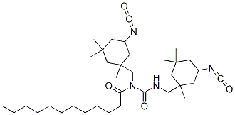 N-[(5-isocyanato-1,3,3-trimethylcyclohexyl)methyl]-N-[N-[(5-isocyanato-1,3,3-trimethylcyclohexyl)methyl]carbamoyl]lauramide CAS#: 84540-24-9