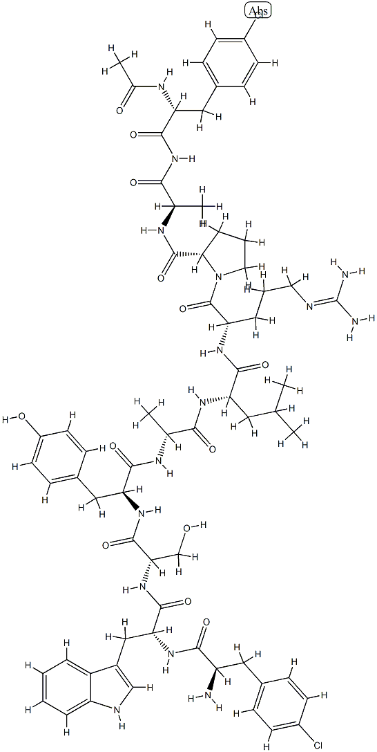 N-Ac-(4-Cl-Phe)(1)-(4-Cl-Phe)(2)-Trp(3)-Lys(6)-AlaNH2(10)-LHRH CAS#: 81608-55-1