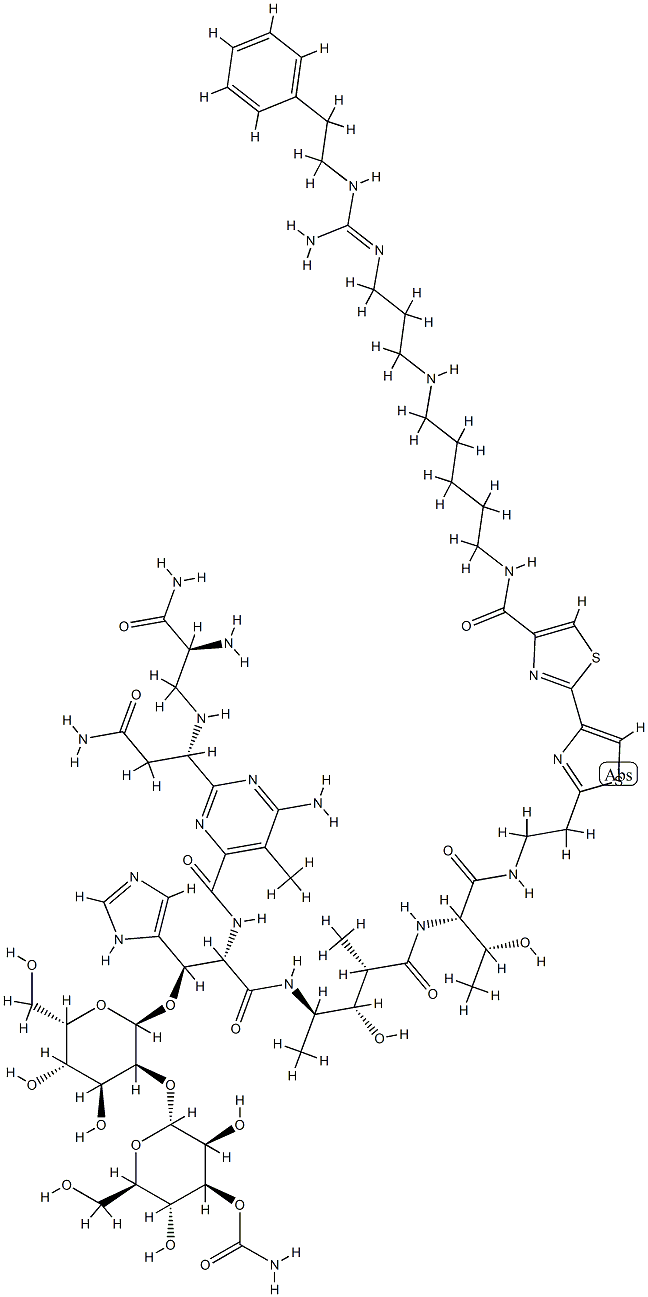 N1-[5-[[3-[[Imino[(2-phenylethyl)amino]methyl]amino]propyl]amino]pentyl]bleomycinamide CAS#: 81481-57-4