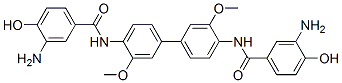 N,N'-(3,3'-dimethoxy[1,1'-biphenyl]-4,4'-diyl)bis[3-amino-4-hydroxybenzamide] CAS#: 85650-63-1