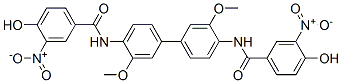 N,N'-(3,3'-dimethoxy[1,1'-biphenyl]-4,4'-diyl)bis[4-hydroxy-3-nitrobenzamide] CAS#: 85650-62-0