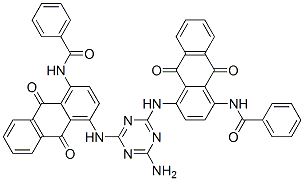 N,N'-[(6-amino-1,3,5-triazine-2,4-diyl)bis[imino(9,10-dihydro-9,10-dioxoanthracene-4,1-diyl)]]bis(benzamide) CAS#: 89923-46-6