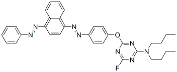 N,N-dibutyl-4-fluoro-6-[4-[[4-(phenylazo)-1-naphthyl]azo]phenoxy]-1,3,5-triazin-2-amine CAS#: 85401-48-5