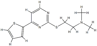 N,N-dimethyl-2-((4'-(thien-2''-yl)pyrimidin-2'-yl)thio)ethylamine CAS#: 83726-78-7