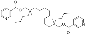 Nicotinic acid, 2,11-dibutyl-2,11-dimethyldodecamethylene ester CAS#: 85018-82-2