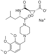 Oxiranecarboxylic acid, 3-(((3-methyl-1-((4-((2,3,4-trimethoxyphenyl)m ethyl)-1-piperazinyl)carbonyl)butyl)amino)carbonyl)-, monosodium salt, (2R-(2-alpha,3-beta(S*)))- CAS#: 84518-83-2