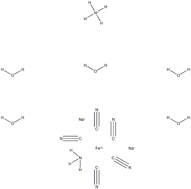 PENTACYANOAMINE FERROATE, AMMONIUM        DISODIUM SALT, PENTAHYDRATE 97 CAS#: 80789-79-3