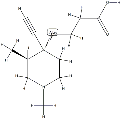 Propionic acid, 3-[(4-ethynyl-1,3-dimethyl-4-piperidinyl)oxy]-, stereoisomer (8CI) CAS#: 802327-17-9