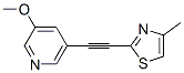 Pyridine, 3-methoxy-5-[(4-methyl-2-thiazolyl)ethynyl]- (9CI) CAS#: 824389-44-8