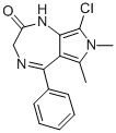 Pyrrolo(3,4-e)-1,4-diazepin-2(1H)-one, 3,7-dihydro-8-chloro-6,7-dimeth yl-5-phenyl- CAS#: 84829-74-3
