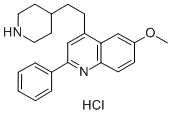 Quinoline, 6-methoxy-2-phenyl-4-(2-(4-piperidinyl)ethyl)-, monohydroch loride CAS#: 80221-73-4