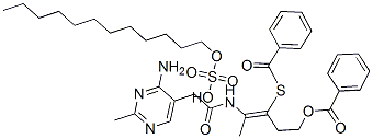 S-[2-[[(4-amino-2-methyl-5-pyrimidinyl)methyl]formamido]-1-[2-(benzoyloxy)ethyl]prop-1-enyl] thiobenzoate, mono(dodecyl sulphate) CAS#: 85187-36-6