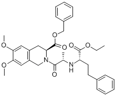 (S)-2-[(S)-2-((S)-1-Ethoxycarbonyl-3-phenylpropylamino)propionyl]-6,7-dimethoxy-1,2,3,4-tetrahydroisoquinoline-3-carboxylic acid benzyl ester CAS#: 82637-57-8