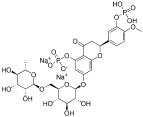 (S)-7-[[6-O-(6-deoxy-alpha-L-mannopyranosyl)-beta-D-glucopyranosyl]oxy]-2,3-dihydro-2-[4-methoxy-3-(phosphonooxy)phenyl]-5-(phosphonooxy)-4H-1-benzopyran-4-one, disodium salt CAS#: 85006-16-2
