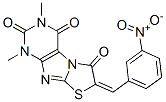 Thiazolo[2,3-f]purine-2,4,6(1H,3H,7H)-trione,  1,3-dimethyl-7-[(3-nitrophenyl)methylene]- CAS#: 82331-20-2