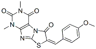 Thiazolo[2,3-f]purine-2,4,6(1H,3H,7H)-trione,  7-[(4-methoxyphenyl)methylene]-1,3-dimethyl- CAS#: 82331-19-9