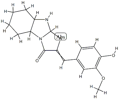 Thiazolo[3.2-a]benzimidazol-3(2H)-one, 2-(4-hydroxy-3-methoxy-benzylid eno)- CAS#: 88498-93-5
