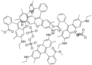 Xanthylium, 3,6-bis(ethylamino)-9-[2-(methoxycarbonyl)phenyl]-2,7-dimethyl-, molybdatetungstatephosphate CAS#: 85959-61-1
