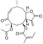 (Z)-2-Methyl-2-butenoic acid (3aS,4S,6R,8Z,10R,11aR)-6-acetoxy-2,3,3a,4,5,6,7,10,11,11a-decahydro-6,10-dimethyl-3-methylene-2,7-dioxocyclodeca[b]furan-4-yl ester CAS#: 80398-75-0