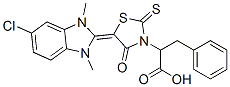 alpha-benzyl-5-(5-chloro-1,3-dihydro-1,3-dimethyl-2H-benzimidazol-2-ylidene)-4-oxo-2-thioxothiazolidin-3-acetic acid CAS#: 84712-65-2