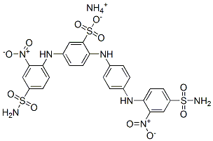 ammonium 5-[[2-nitro-4-sulphamoylphenyl]amino]-2-[[4-[[2-nitro-4-sulphamoylphenyl]amino]phenyl]amino]benzenesulphonate CAS#: 83027-40-1