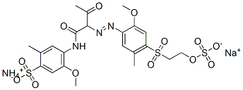 ammonium sodium 5-methoxy-4-[[2-[[2-methoxy-5-methyl-4-[[2-(sulphonatooxy)ethyl]sulphonyl]phenyl]azo]-1,3-dioxobutyl]amino]-2-methylbenzenesulphonate CAS#: 85940-64-3