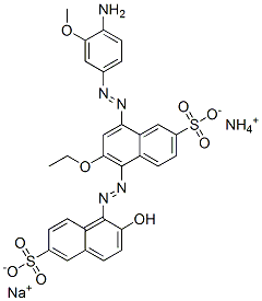 ammonium sodium 8-[(4-amino-3-methoxyphenyl)azo]-6-ethoxy-5-[(2-hydroxy-6-sulphonatonaphthyl)azo]naphthalene-2-sulphonate CAS#: 83950-07-6