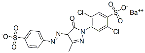 barium 2,5-dichloro-4-[4,5-dihydro-3-methyl-5-oxo-4-[(4-sulphonatophenyl)azo]-1H-pyrazol-1-yl]benzenesulphonate CAS#: 84681-81-2