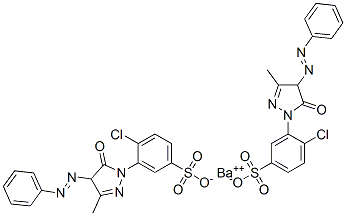 barium 4-chloro-3-[4,5-dihydro-3-methyl-5-oxo-4-(phenylazo)-1H-pyrazol-1-yl]benzenesulphonate CAS#: 81064-51-9