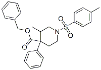 benzyl 3-methyl-4-phenyl-1-(p-tolylsulphonyl)piperidine-4-carboxylate CAS#: 83898-25-3