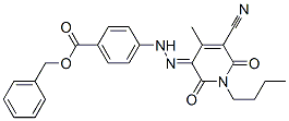 benzyl 4-[(2E)-2-(1-butyl-5-cyano-4-methyl-2,6-dioxo-pyridin-3-ylidene)hydrazinyl]benzoate CAS#: 88731-51-5