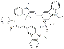 bis[3-[(1,3-dihydro-1,3,3-trimethyl-2H-indol-2-ylidene)ethylidene]-9-ethyl-3H-carbazolium] sulphate CAS#: 85283-93-8