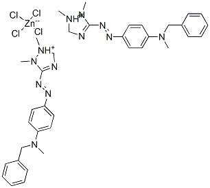 bis[3-[[4-[benzylmethylamino]phenyl]azo]-1,2-dimethyl-1H-1,2,4-triazolium] tetrachlorozincate CAS#: 85068-41-3