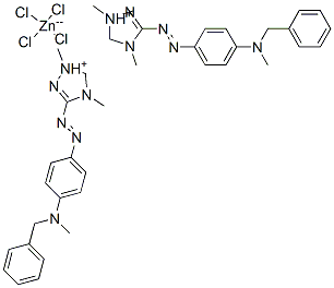 bis[3-[[4-[benzylmethylamino]phenyl]azo]-1,4-dimethyl-1H-1,2,4-triazolium] tetrachlorozincate(2-) CAS#: 84000-94-2