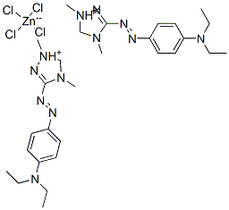bis[3-[[4-(diethylamino)phenyl]azo]-1,4-dimethyl-1H-1,2,4-triazolium] tetrachlorozincate(2-) CAS#: 84057-69-2