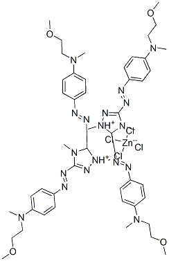 bis[3,5-bis[[4-[(2-methoxyethyl)methylamino]phenyl]azo]-1,4-dimethyl-1H-1,2,4-triazolium] tetrachlorozincate(2-) CAS#: 85392-69-4