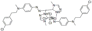 bis[5-[[4-[[(4-chlorobenzyl)methyl]methylamino]phenyl]azo]-1,4-dimethyl-1H-1,2,4-triazolium] tetrachlorozincate(2-) CAS#: 85392-73-0