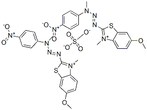 bis[6-methoxy-3-methyl-2-[3-methyl-3-(4-nitrophenyl)triazen-1-yl]benzothiazolium] sulphate CAS#: 89923-58-0
